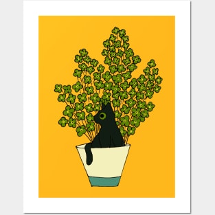 Cat and Plant Posters and Art